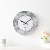 Grau-Marmor-Steindruck Große Wanduhr (Zuhause)
