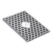 Grau marokkanisches Muster mit Monogram Notebook Notizblock (Rechte Seite)