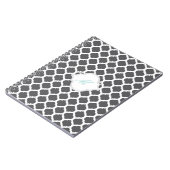 Grau marokkanisches Muster mit Monogram Notebook Notizblock (Linke Seite)