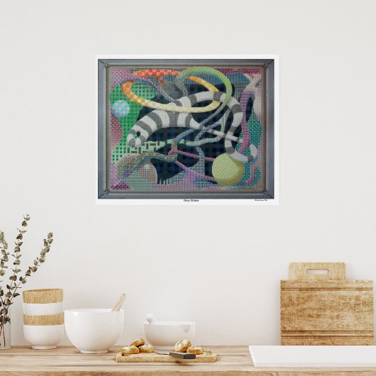 Grau Matter Creative Artwork Psychedelic Poster (Küche)