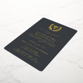Grau MD Caduceus + Laurel Wreath Abschluss Folieneinladung (Gedreht)