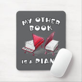 Grau mein anderes Buch ist eine Klavierportraitaus Mousepad (Mit Mouse)
