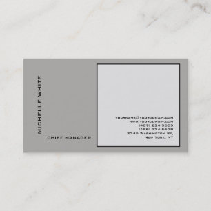 Grau minimalist elegant schlicht professionell visitenkarte