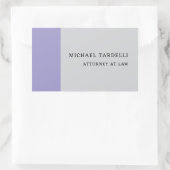 Grau Minimalistisch Classic Beruflich Rechteckiger Aufkleber (Tasche)