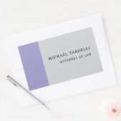 Grau Minimalistisch Classic Beruflich Rechteckiger Aufkleber (Umschlag)