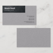 Grau Minimalistisch Schlicht Moderne Standardgröße Visitenkarte (Vorne/Hinten)