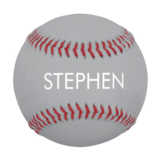 Grau minimalistischer benutzerdefinierter Name  Baseball (Vorderseite)