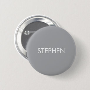 Grau minimalistischer benutzerdefinierter Name  Button