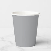 Grau minimalistischer benutzerdefinierter Name  Pappbecher (Rückseite)