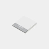 Grau minimalistischer benutzerdefinierter Name Post-it Klebezettel (angewinkelt)