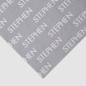 Grau minimalistischer benutzerdefinierter Name  Seidenpapier (Ausschnitt)
