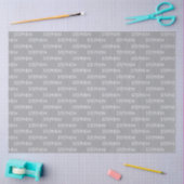 Grau minimalistischer benutzerdefinierter Name  Seidenpapier (Basteln)