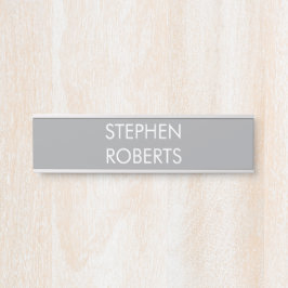 Grau minimalistischer benutzerdefinierter Name  Türschild