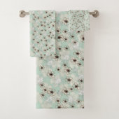 Grau, Minze und weich braun Badhandtuch Set (Insitu)