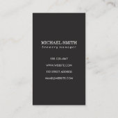 Grau mit Bierglas mit Monogramm Visitenkarte (Rückseite)