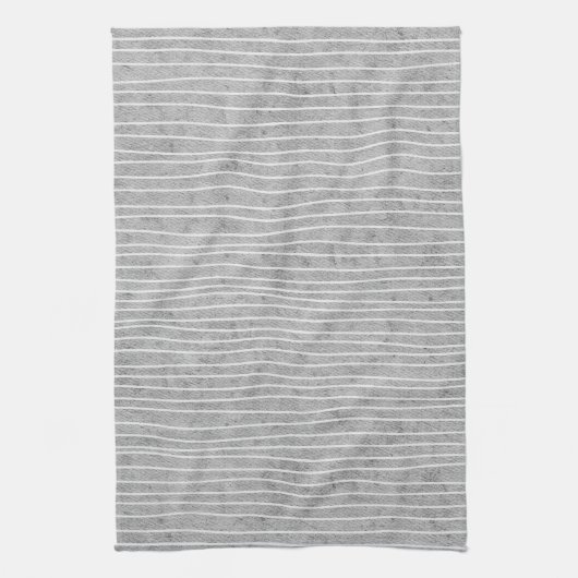 Grau mit blassfarbenen Streifen Geschirrtuch (Vertikal)