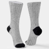 Grau mit blassfarbenen Streifen Socken (Gewinkelt)