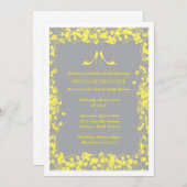 Grau mit gelber Heels-Brautparty-Einladung Einladung (Vorne/Hinten)