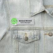 Grau mit Logo-Firmenname Name des Mitarbeiters Namensschild (Beispiel)