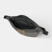 Grau mit Orange Pinstripes Bauchtasche (Offen)
