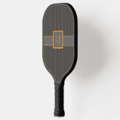 Grau mit Orange Pinstripes Pickleball Schläger (Links)