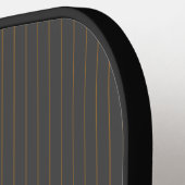 Grau mit Orange Pinstripes Pickleball Schläger (Linke Seite)