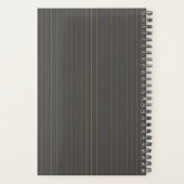 Grau mit Orange Pinstripes Planner Planer (Rückseite)