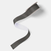 Grau mit Orange Pinstripes Ribbon Satinband (Rückseite)