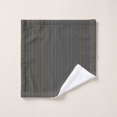 Grau mit Orange Pinstripes Set (Waschlappen)
