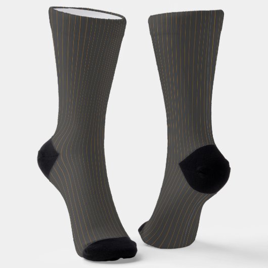 Grau mit Orange Pinstripes Socken (Gewinkelt)