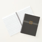 Grau mit Orange Pinstripes Spiral Notebook Notizblock (Innenseite)
