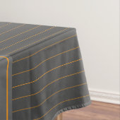 Grau mit Orange Pinstripes Tablette Tischdecke (Beispiel)