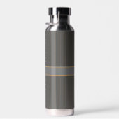 Grau mit Orange Pinstripes Trinkflasche (Rechts)