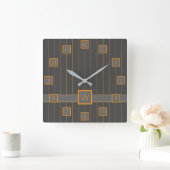 Grau mit Orange Pinstripes Uhr (Zuhause)