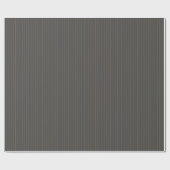 Grau mit Orange Pinstripes Wrapping Paper Geschenkpapier (Flach)