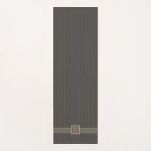 Grau mit Orange Pinstripes Yoga Yogamatte (Vorderseite)