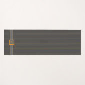 Grau mit Orange Pinstripes Yoga Yogamatte (Vorderseite (Horizontal))