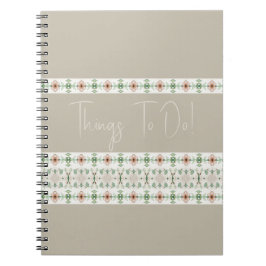 Grau mit pfirsichfarbenem Muster Notizblock