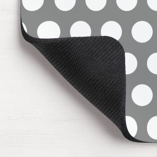 Grau mit Polka Dots Mousepad (Ecke)