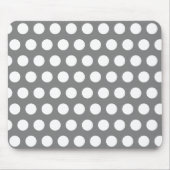 Grau mit Polka Dots Mousepad (Vorne)