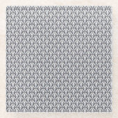 Grau mit Rosa Glasuntersetzer (Vorderseite)