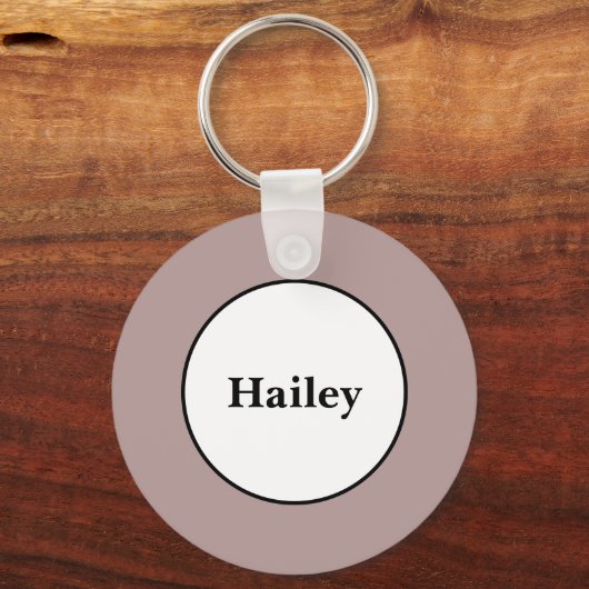 Grau mit Rosa Schlüsselanhänger (Rückseite)