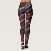 Grau mit rosa Streifen Leggings (Rückseite)