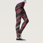 Grau mit rosa Streifen Leggings (Rechts)
