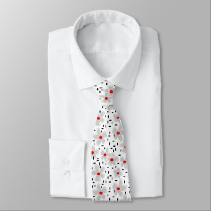 grau mit roten Blumen auf weißem Hintergrund Retro Krawatte