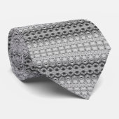 Grau mit schwarzen Elementen Moderne Neck Tie Krawatte (Gerollt)