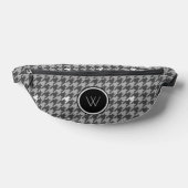 Grau mit Silver Accent Hahnentrittmuster Bauchtasche (Ablage )