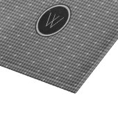 Grau mit Silver Accent Hahnentrittmuster Cutting B Schneidebrett (Ecke)