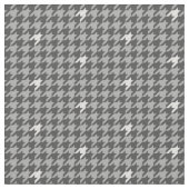 Grau mit Silver Accent Hahnentrittmuster Fabric Stoff (Nahaufnahme)