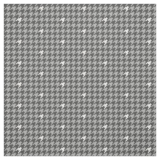 Grau mit Silver Accent Hahnentrittmuster Fabric Stoff (Muster)